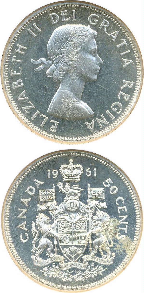image for: Canada: 1961 50C NGC PL64