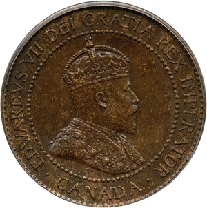 image for: Canada: 1905 1c PCGS AU58