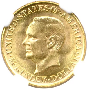 image for: 1917 McKinley G$1 NGC MS66