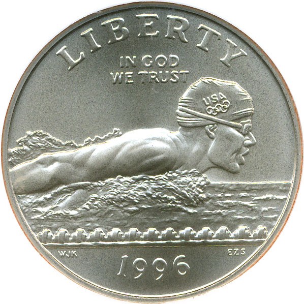 image for: 1996-S 50c NGC MS70 (Olympic Swimming)