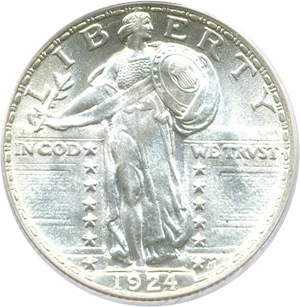 image for: 1924 25c PCGS MS65 FH