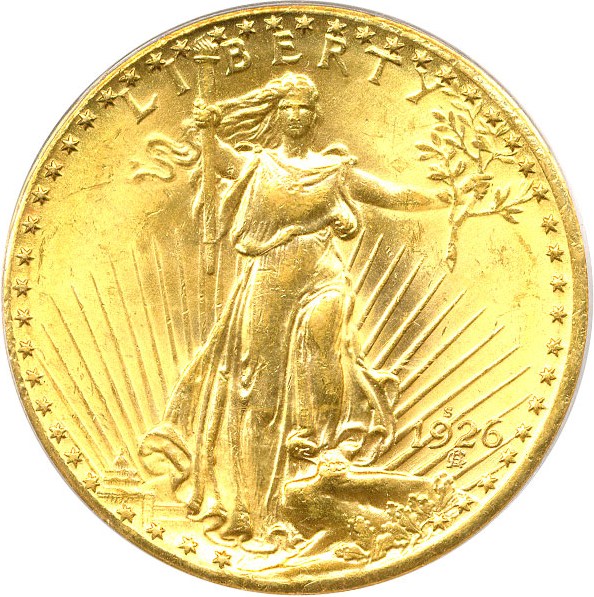 image for: 1926-S $20 PCGS/CAC MS62 OGH ex: Boys Town