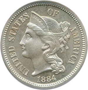image for: 1884 3cN PCGS/CAC Proof 65
