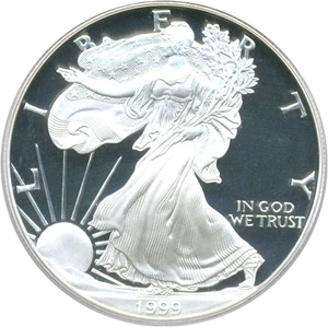 image for: 1999-P $1 PCGS Proof 69 DCameo (Silver Eagle)
