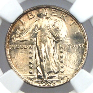 image for: 1928 25c NGC MS65 FH