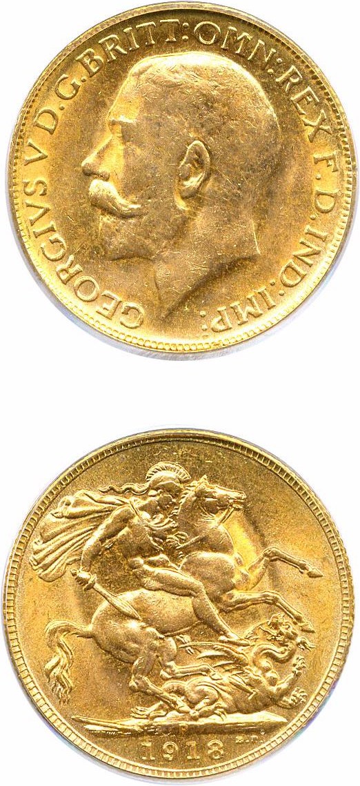 image for: Australia: 1918-P Sov PCGS MS63