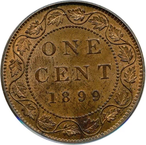 image for: Canada: 1899 1c PCGS MS62 BN