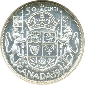 image for: Canada: 1954 50C NGC PL66
