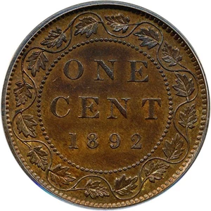 image for: Canada: 1892 1c PCGS AU58