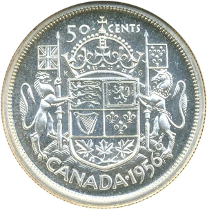 image for: Canada: 1956 50C NGC PL66