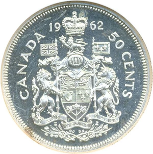 image for: Canada: 1962 50C NGC PL66 Cameo