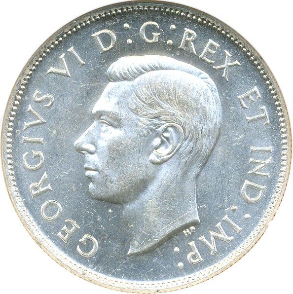 image for: Canada: 1943 50C NGC MS62