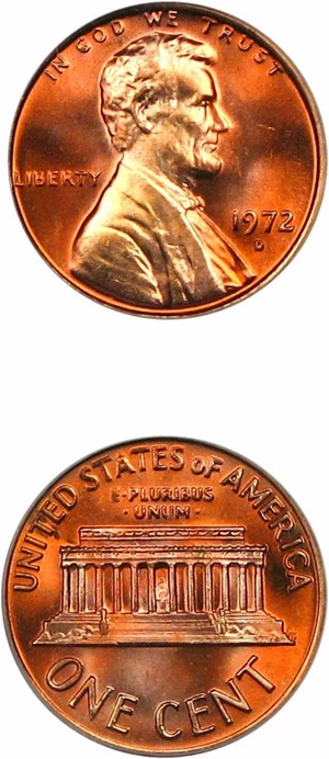 image for: 1972-D 1c PCGS MS67+ RD