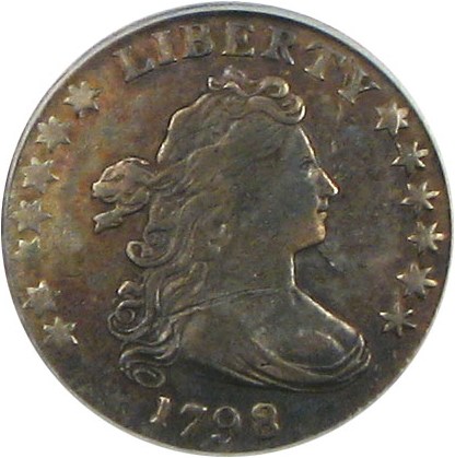 image for: 1798 10c PCGS Genuine (Large 8, Surface Damage)