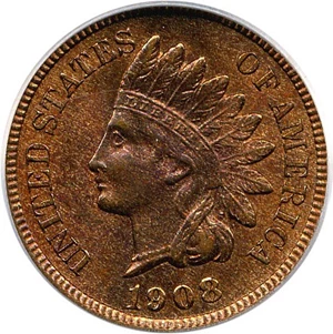 image for: 1908 1c PCGS MS65 RB OGH