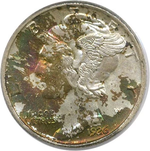 image for: 1926-D 10c PCGS Secure/CAC MS66 FB * Color *