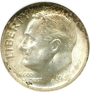 image for: 1949-S 10c NGC MS66
