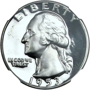 image for: 1953 25c NGC Proof 67 Cameo