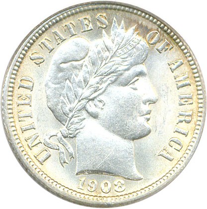 image for: 1908-O 10c PCGS MS64