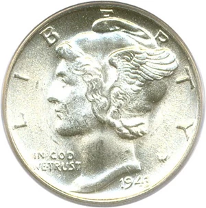 image for: 1943-S 10c PCGS MS65 FB