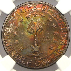 image for: 1936-D Columbia 50c NGC MS67 * Color *