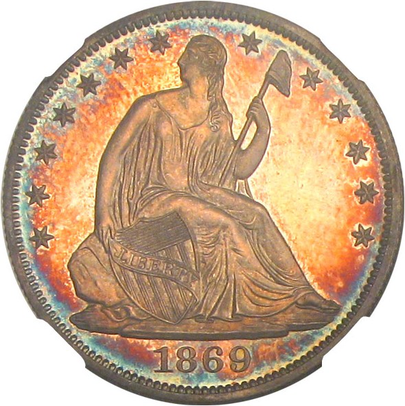 image for: 1869 50c NGC Proof 66