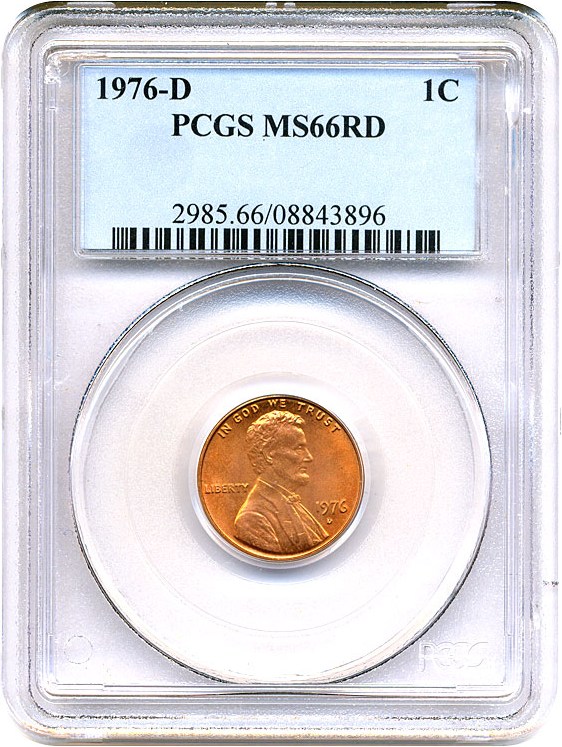 image for: 1976-D 1c PCGS MS66 RD