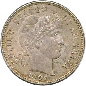 image for: 1907 10c PCGS MS64