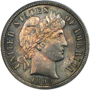 image for: 1895-S 10c PCGS MS64