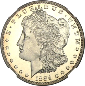image for: 1884 $1 NGC/CAC Proof 64 Cameo