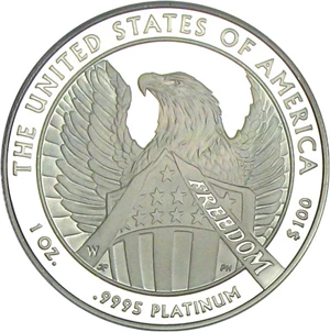 image for: 2007-W $100 PCGS Proof 70 DCameo (Platinum Eagle)