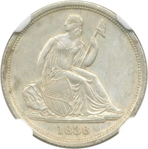 image for: 1838-O 10c NGC AU Details (Improperly Cleaned)