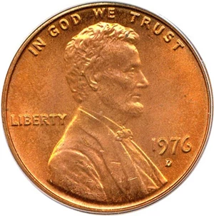 image for: 1976-D 1c PCGS MS66 RD