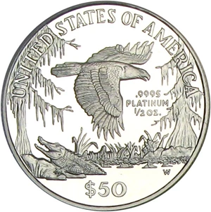 image for: 1999-W $50 PCGS Proof 69 DCameo (Platinum Eagle)
