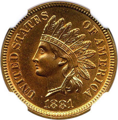 image for: 1881 1c NGC/CAC MS66 RD