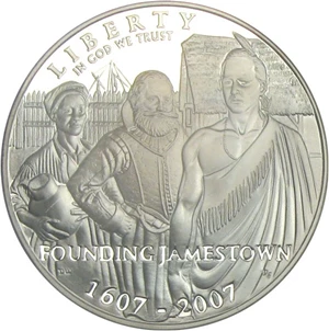 image for: 2007-P $1 PCGS Proof 69 DCameo (Jamestown)