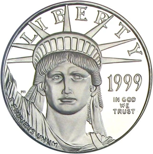 image for: 1999-W $50 PCGS Proof 69 DCameo (Platinum Eagle)