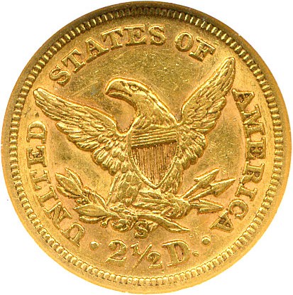 image for: 1870-S $2 1/2 NGC AU58