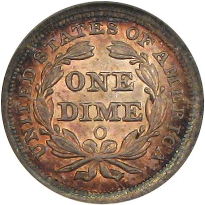 image for: 1854-O 10c NGC MS62 (Arrows)