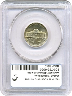 image for: 1997-P 5c PCGS SP70 FS (SMS)