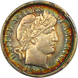 image for: 1895-O 10c PCGS XF40 * Color *