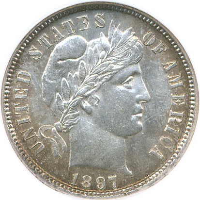 image for: 1897-S 10c NGC MS64