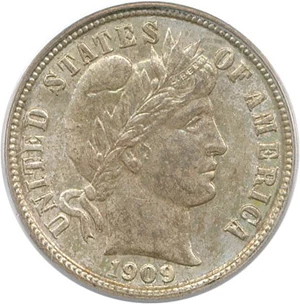 image for: 1909-S 10c PCGS MS63