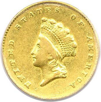 image for: 1855-O G$1 PCGS XF45 (Type 2)