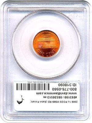 image for: 2006 1c PCGS MS69 RD (Satin Finish)