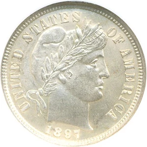 image for: 1897 10c NGC MS64