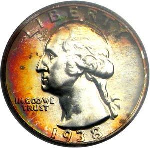 image for: 1938 25c PCGS Proof 67 * Color *