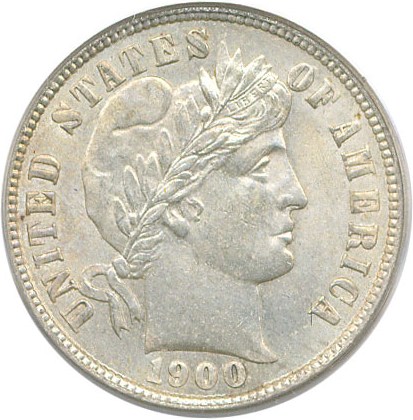 image for: 1900 10c PCGS MS64
