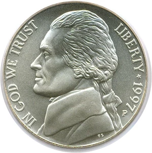 image for: 1997-P 5c PCGS SP70 FS (SMS)