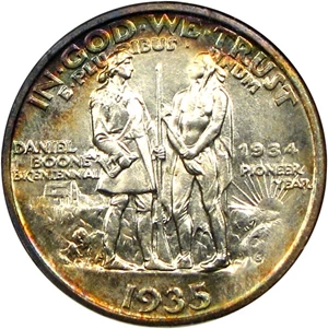 image for: 1935/34-S Boone 50c NGC/CAC MS66 * Color *